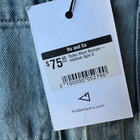 🎁 Hidden Jeans Denim Romper Small NWT – Gift-Ready for Christmas - Picture 5 of 9